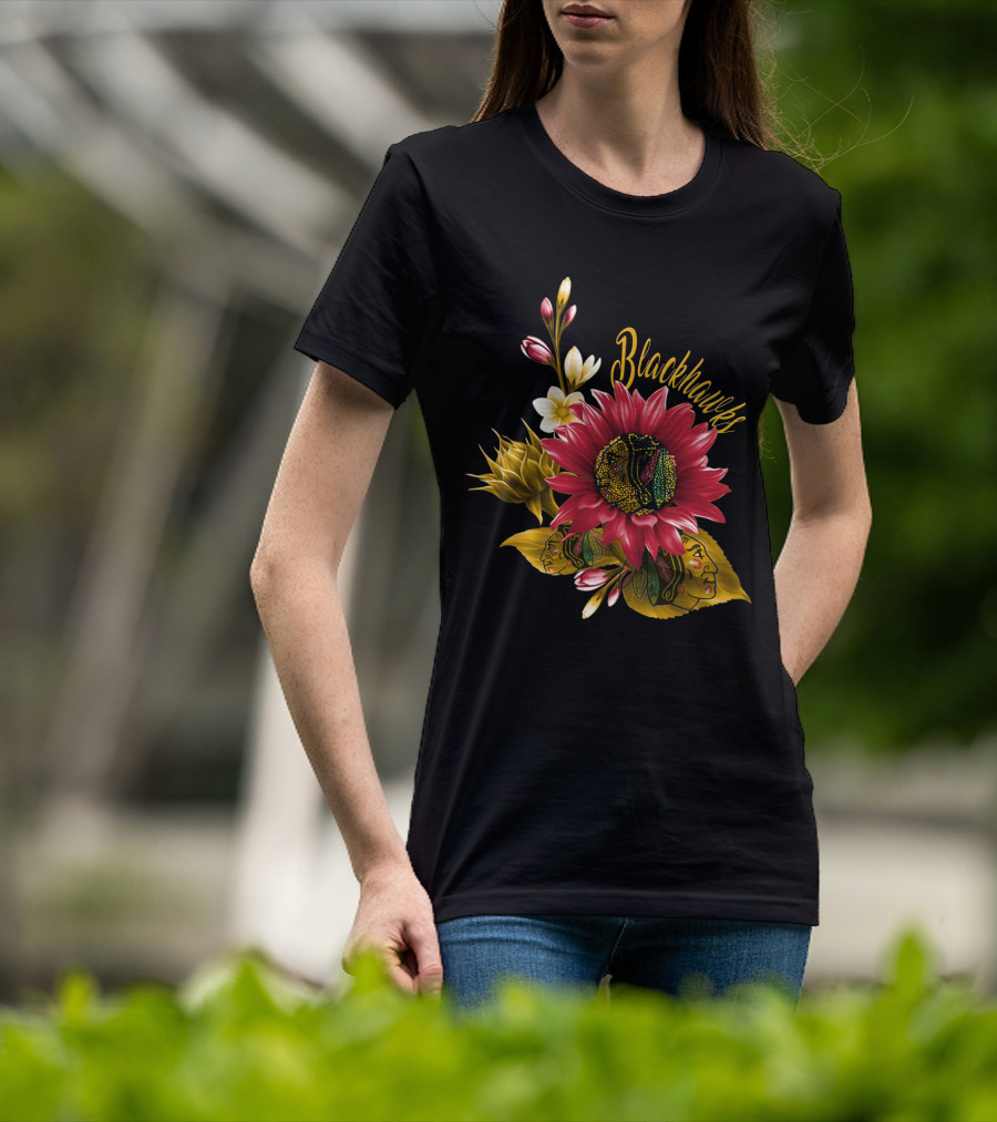 Chicago Blackhawks Floral T-Shirt