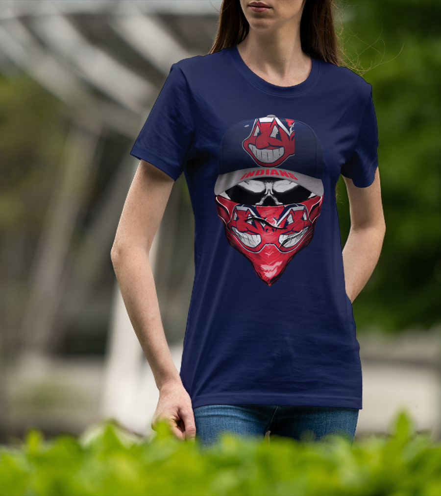 Cleveland Indians Logo Cap And Bandana T-Shirt