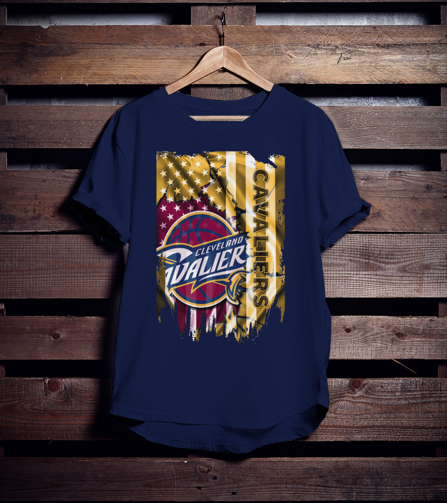 Cleveland Cavaliers Stars And Stripes Basketball T-Shirt