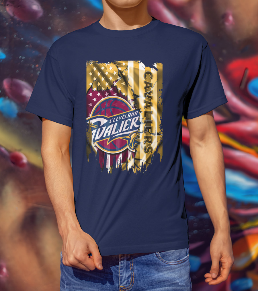 Cleveland Cavaliers Stars And Stripes Basketball T-Shirt