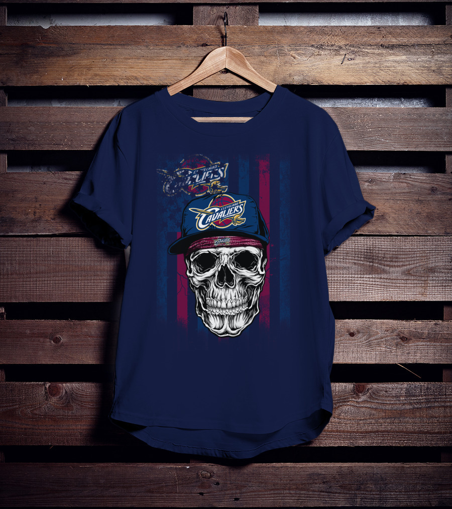 Cleveland Cavaliers Skull With Cap T-Shirt