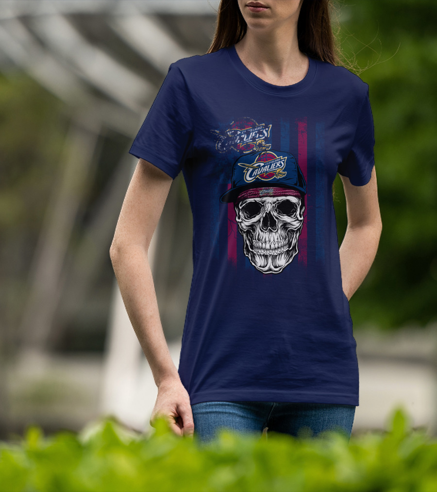 Cleveland Cavaliers Skull With Cap T-Shirt