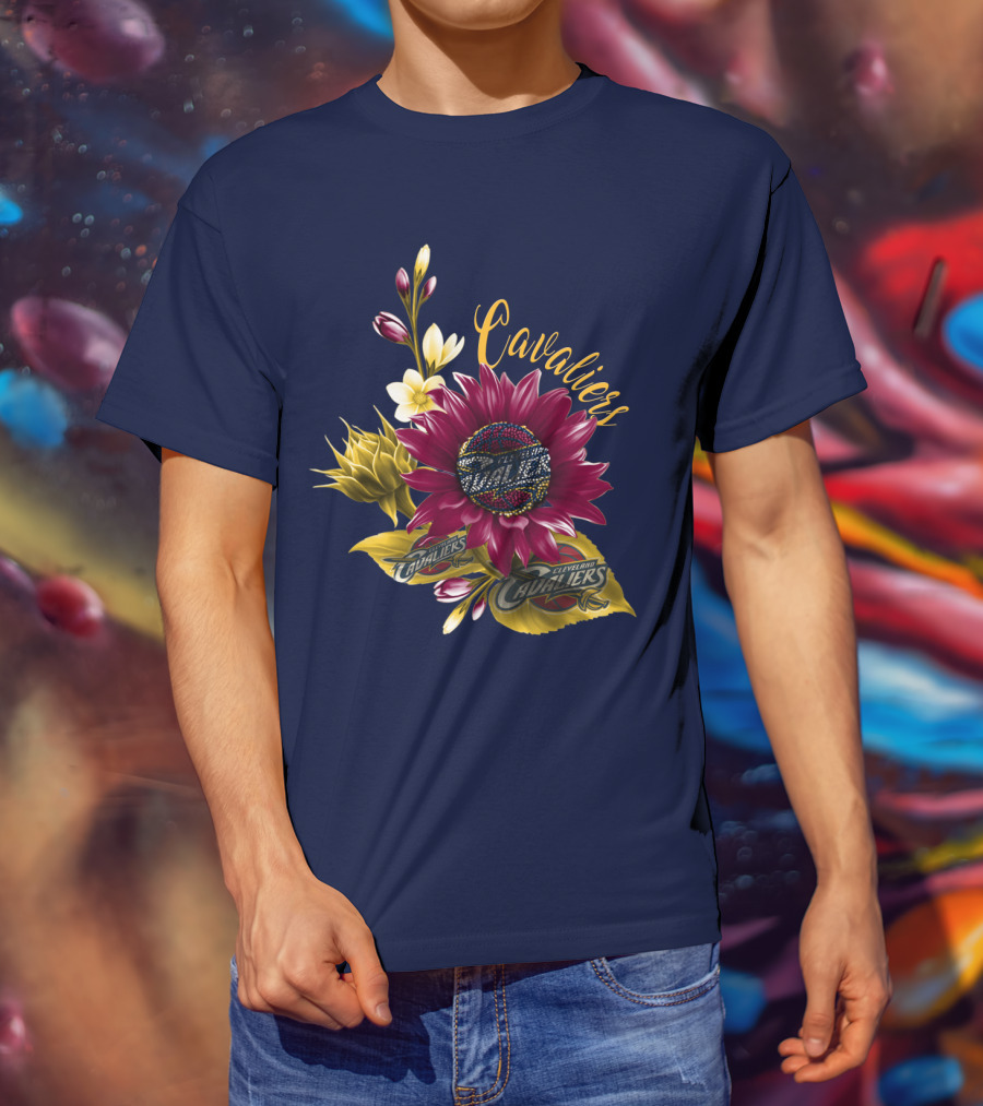 Cleveland Cavaliers Floral Basketball T-Shirt