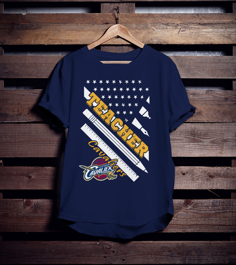 Cleveland Cavaliers Teacher Ruler Pen Stars T-Shirt