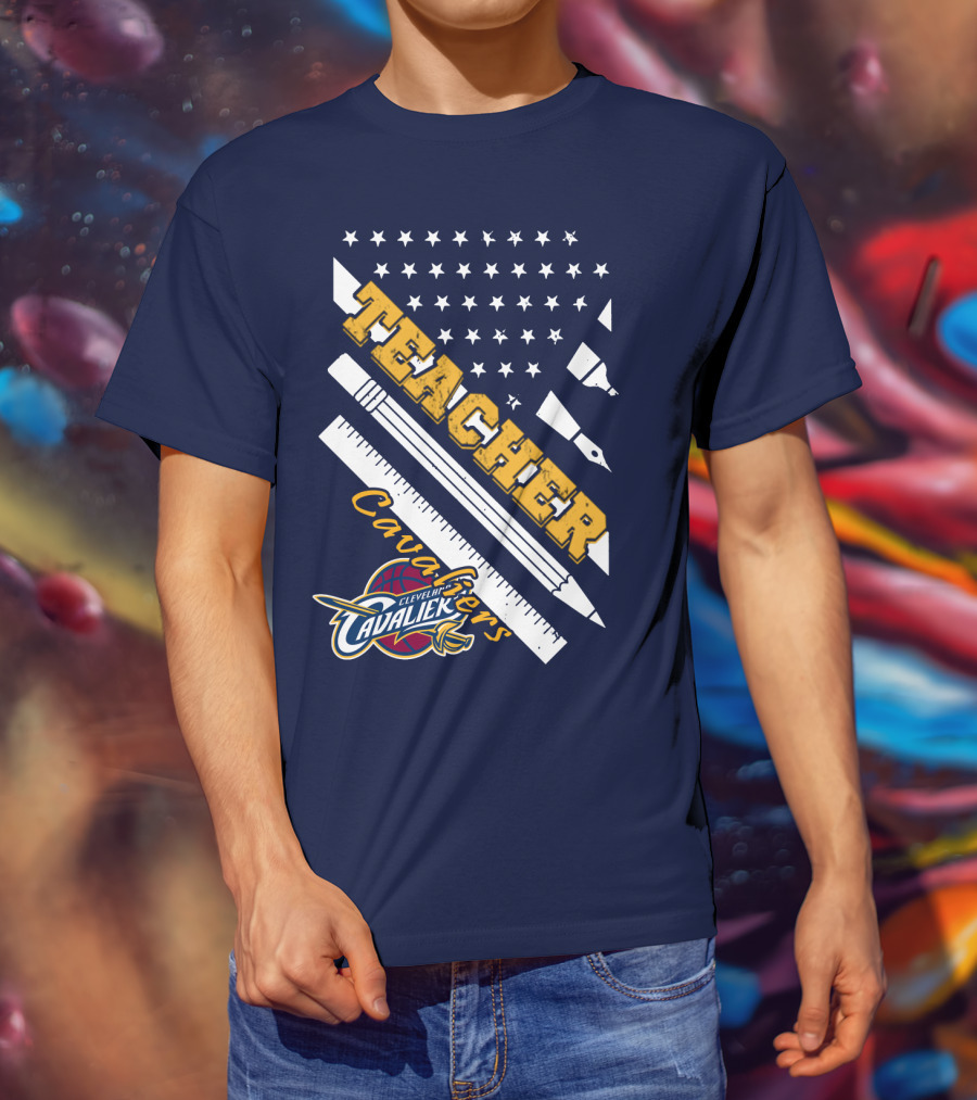 Cleveland Cavaliers Teacher Ruler Pen Stars T-Shirt