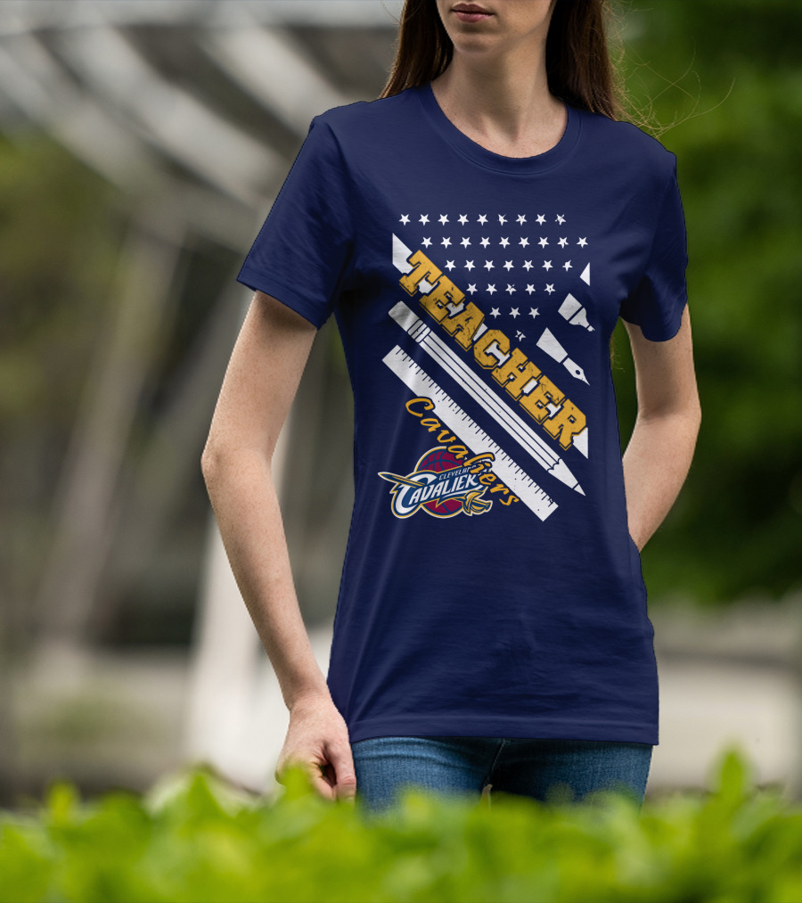 Cleveland Cavaliers Teacher Ruler Pen Stars T-Shirt
