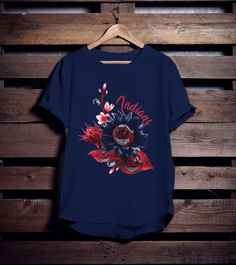 Indians Floral Chief Wahoo T-Shirt