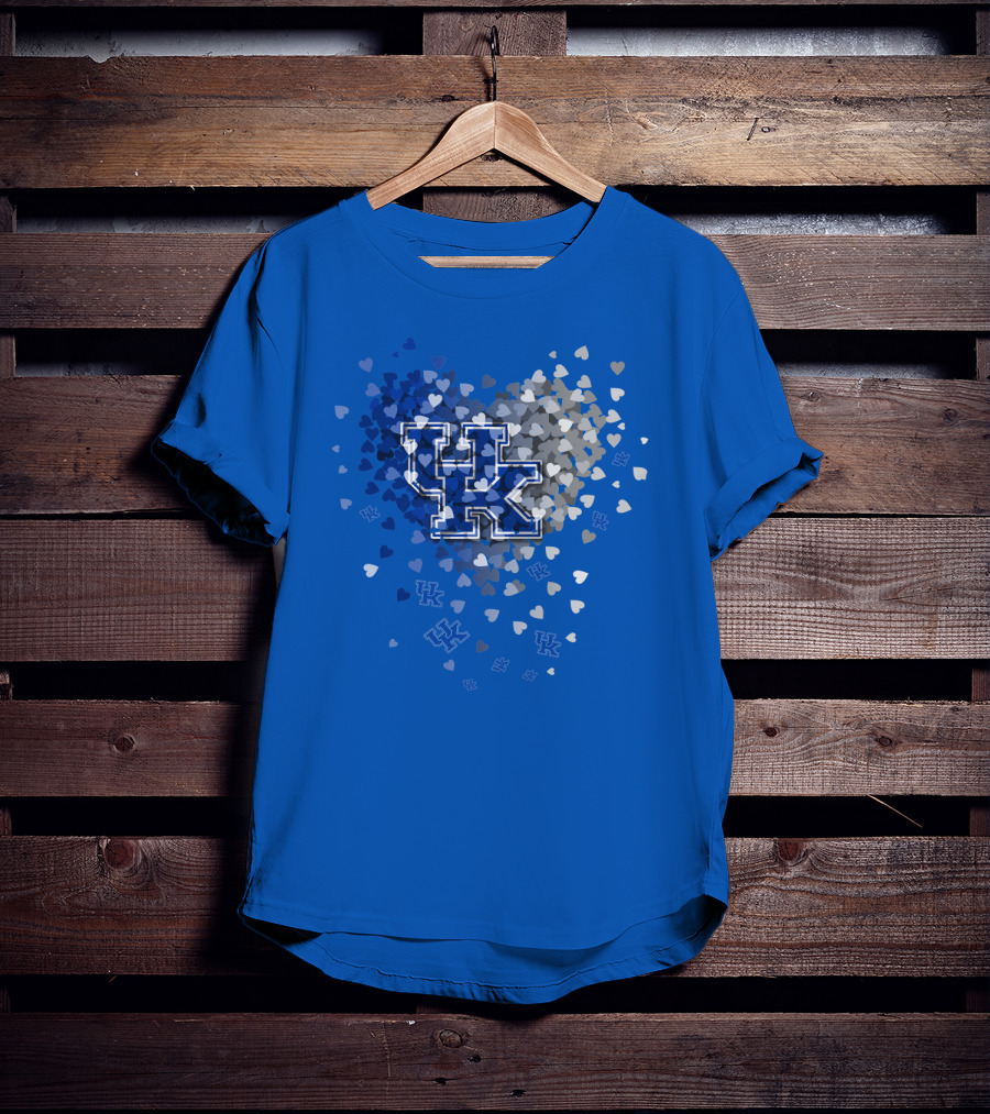 Kentucky Wildcats Uk Hearts Blue T-Shirt