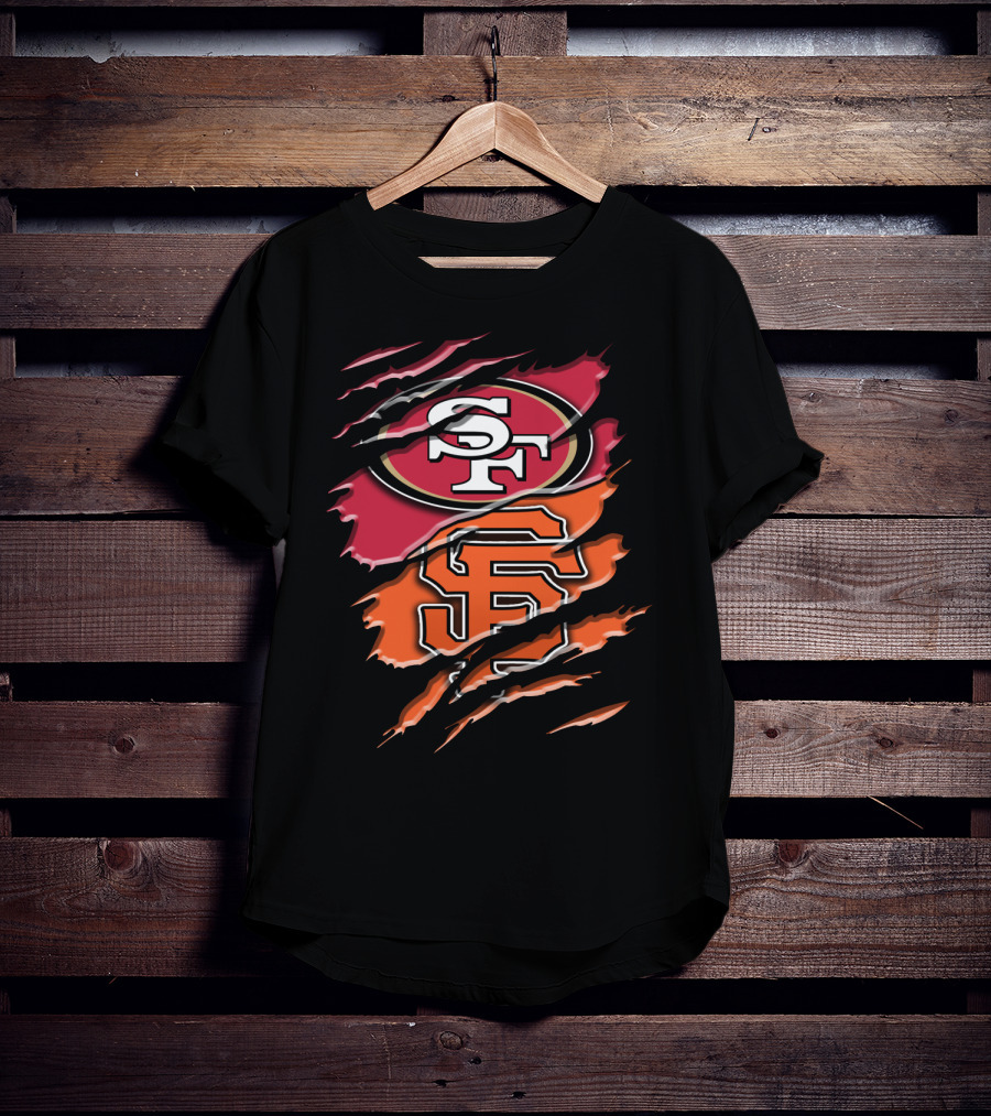 San Francisco 49ers Giants Ripped T-Shirt