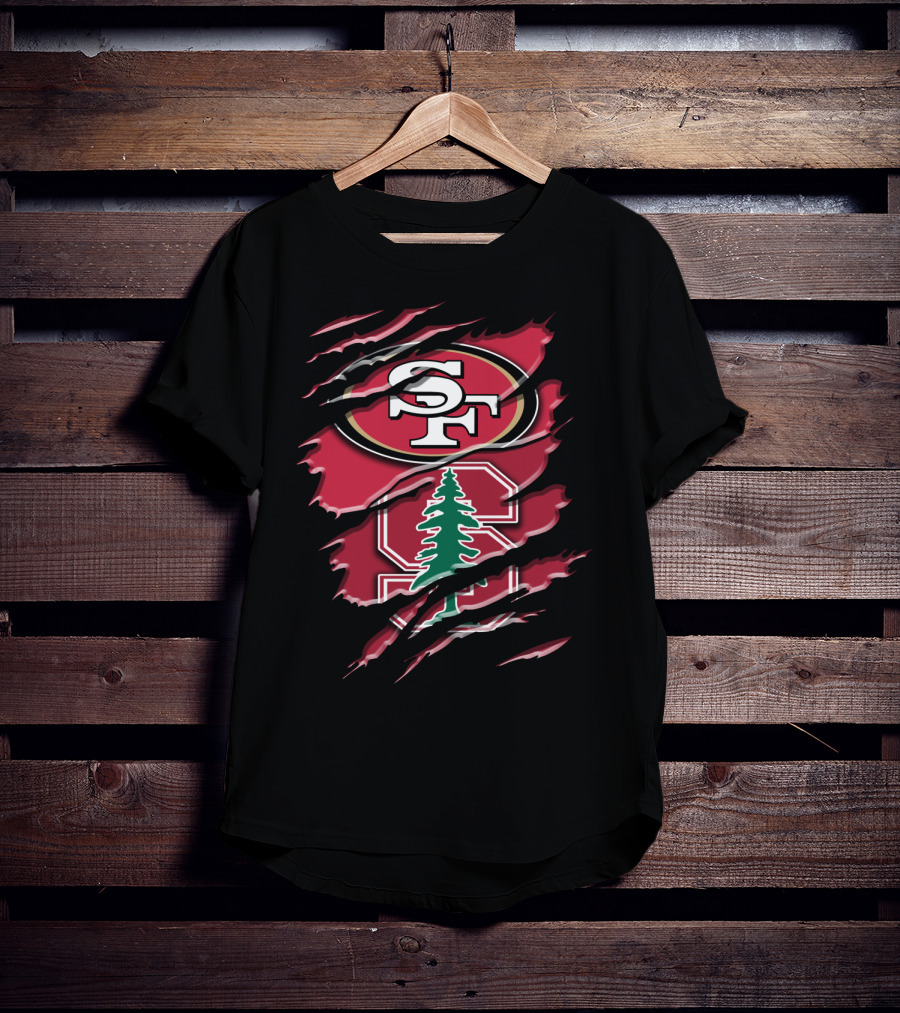 San Francisco 49ers Stanford Cardinal Claw Rah T-Shirt