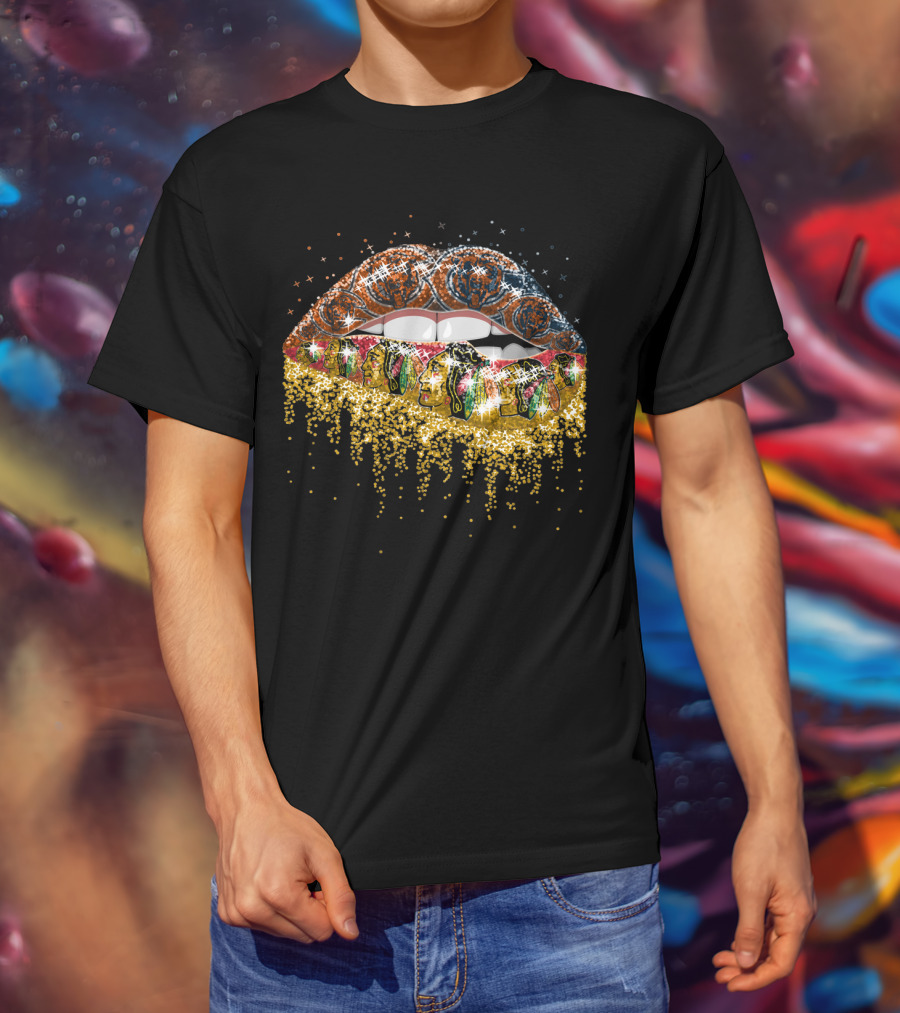 Lip Chicago Blackhawks Lips T-Shirt