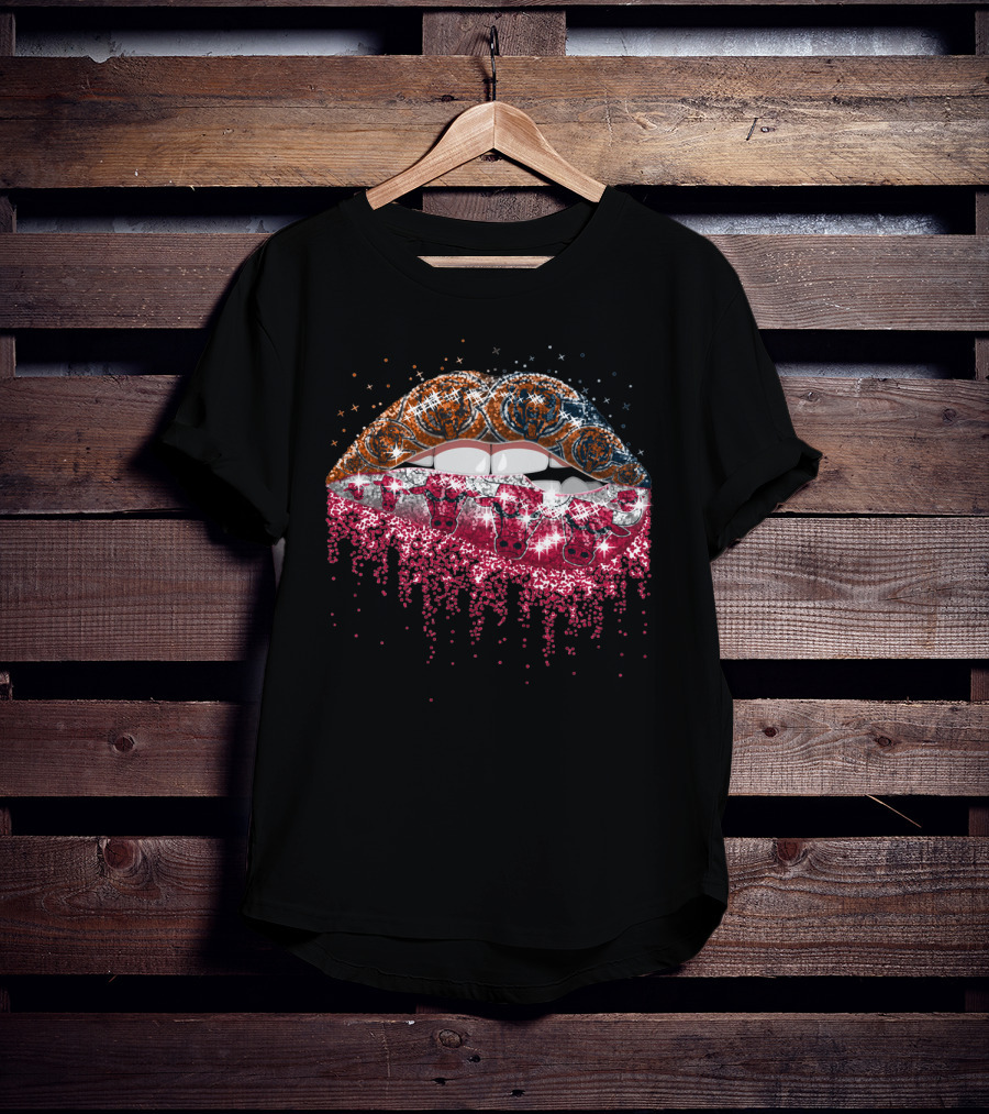 Usa Flag Lips With Playboy Bunny Pattern 007 T-Shirt