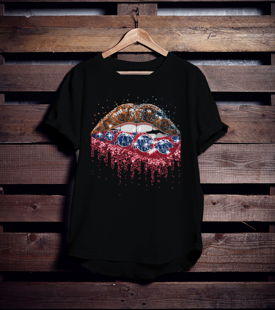 Cincinnati Bengals Patriots Dripping Lip Art Nfl Couture Style T-Shirt
