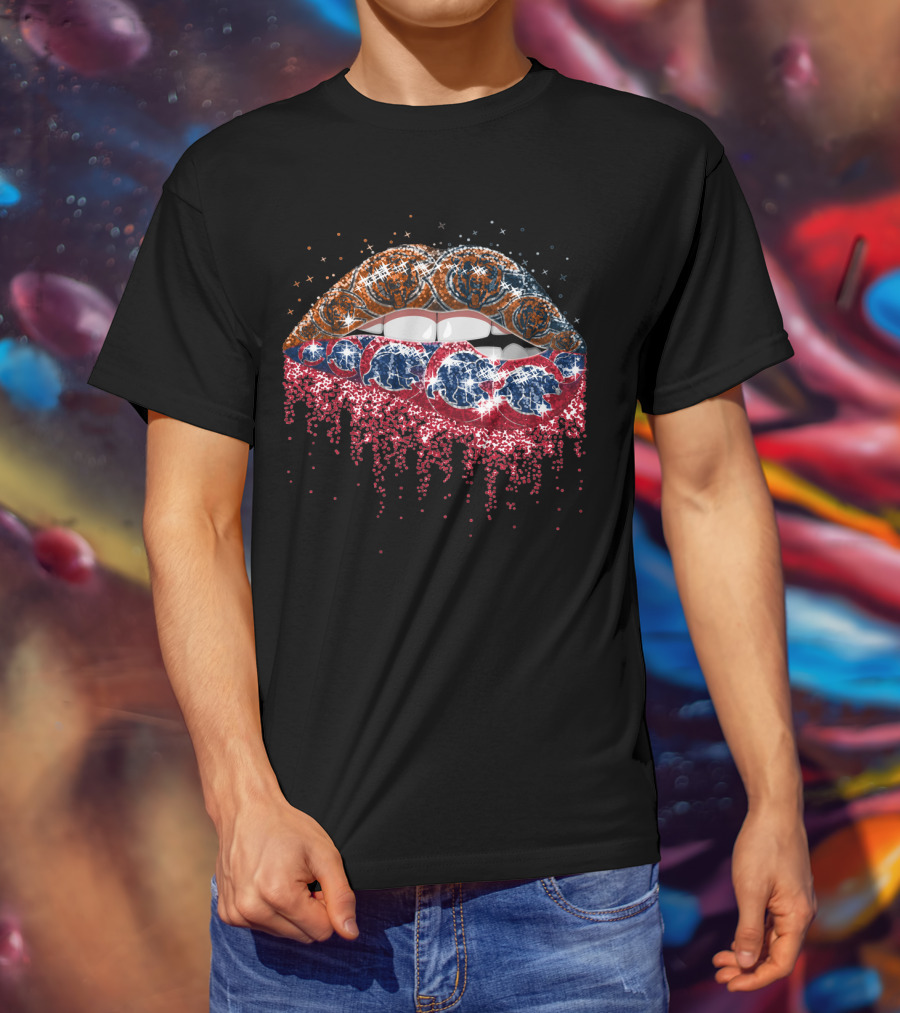 Cincinnati Bengals Patriots Dripping Lip Art Nfl Couture Style T-Shirt
