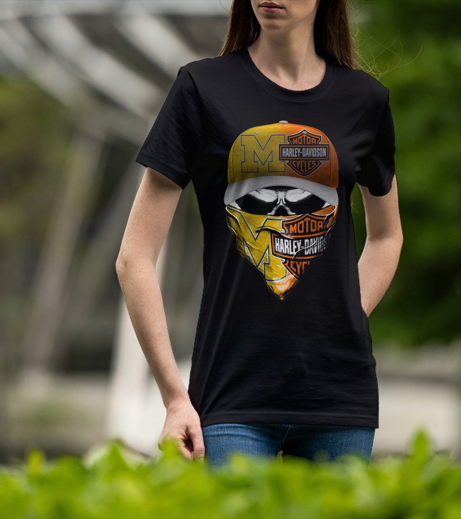 M Harley Davidson Motor Cycles Skull Mask T-Shirt