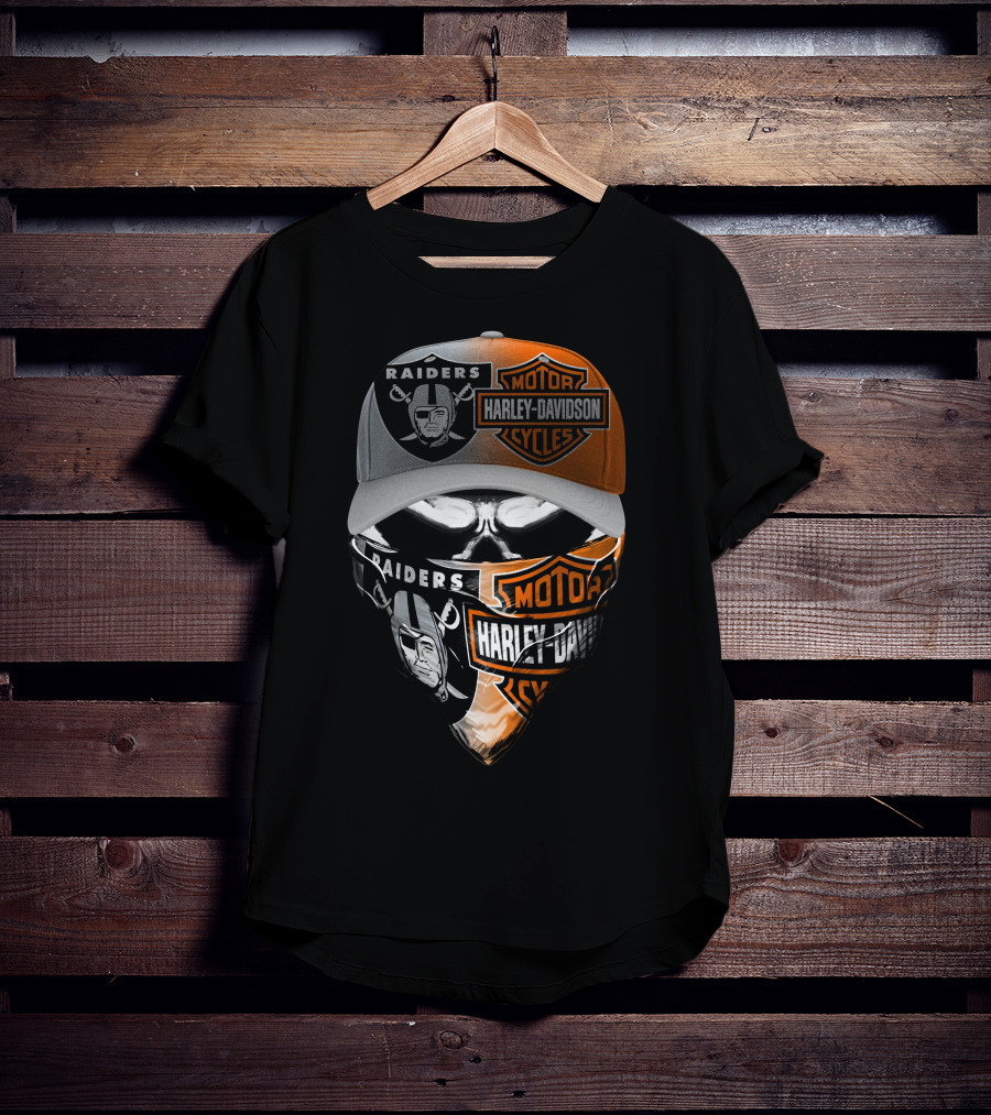 Raiders Harley Davidson Collaboration Mask And Hat 25Hl T-Shirt