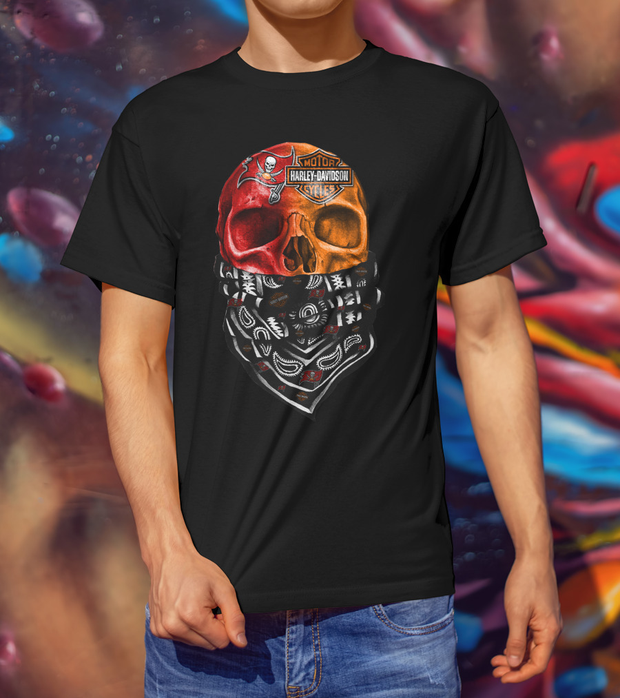 Harley Davidson Buccaneers Skull Bandana 30Hl T-Shirt