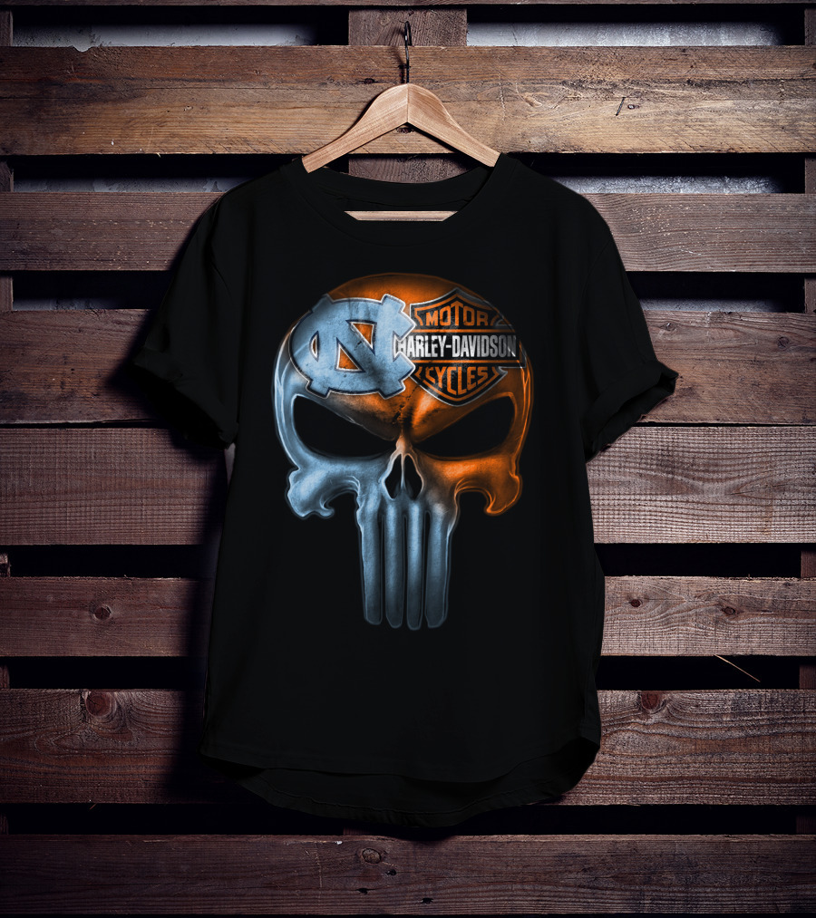 North Carolina Harley Davidson Punisher Skull T-Shirt