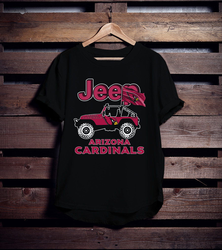 Jeep Arizona Cardinals NFL Team Vehicle T-Shirt