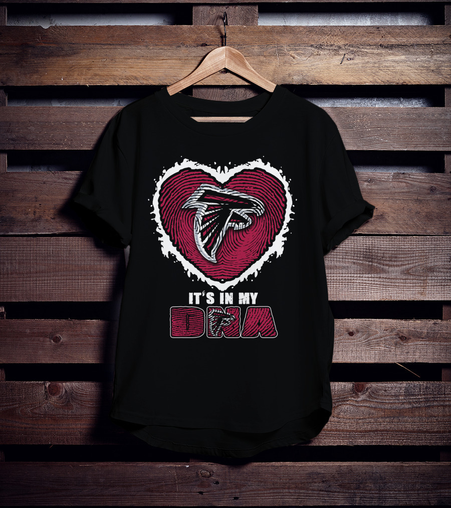 It's In My DNA Atlanta Falcons Heart T-Shirt