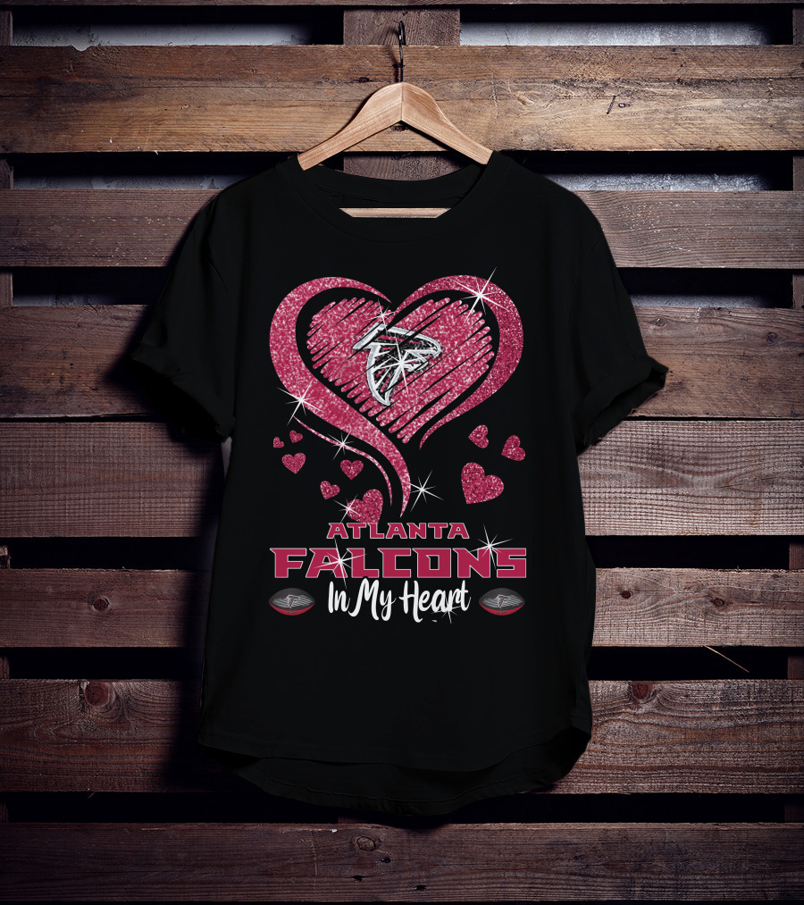 Atlanta Falcons Sparkling Heart In My Heart T-Shirt