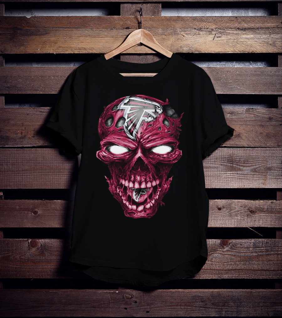 Skull Atlanta Falcons Logo Halloween T-Shirt