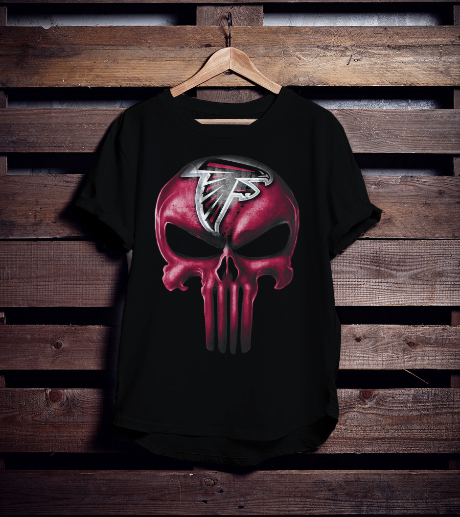 Skull Atlanta Falcons Logo Nfl T-Shirt