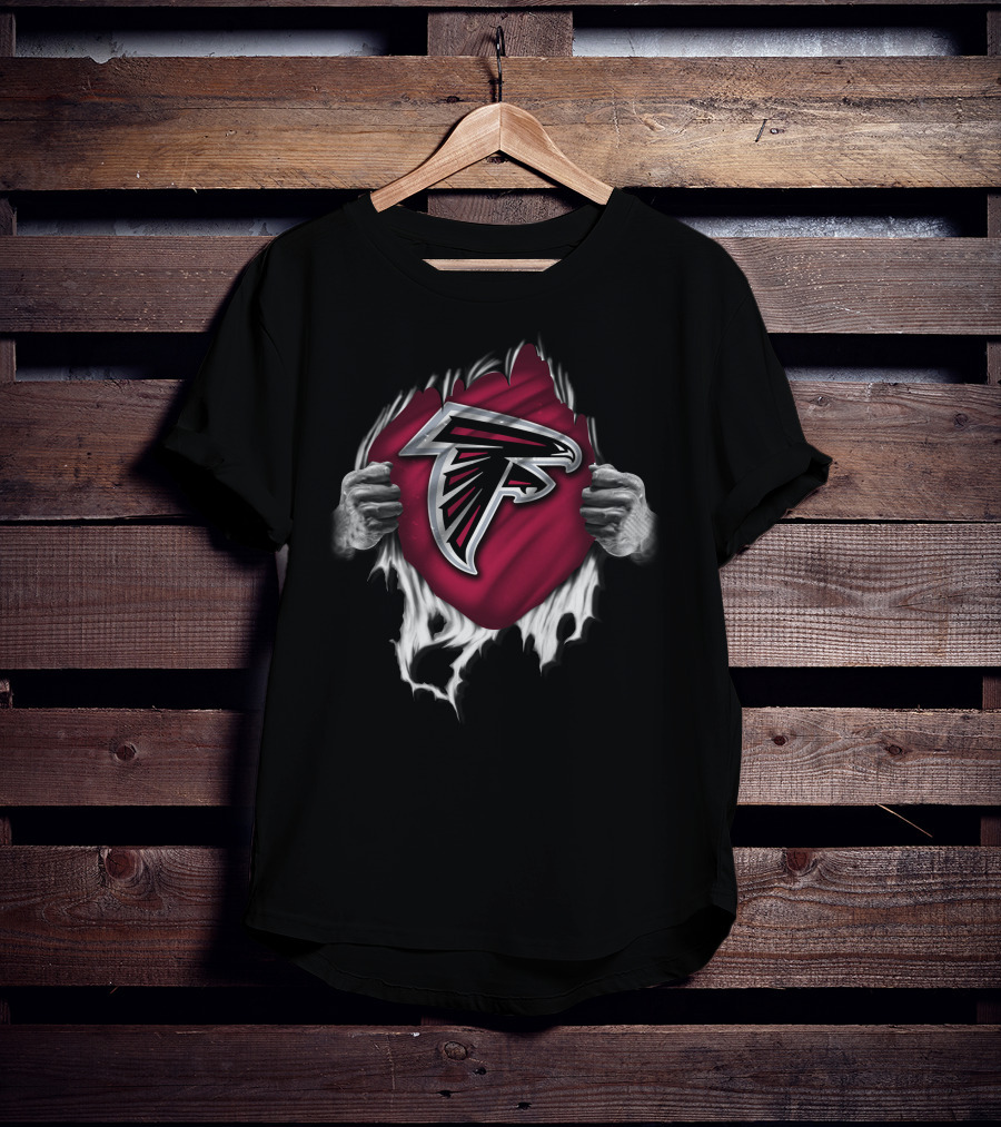 Atlanta Falcons Ripped Logo Reveal T-Shirt