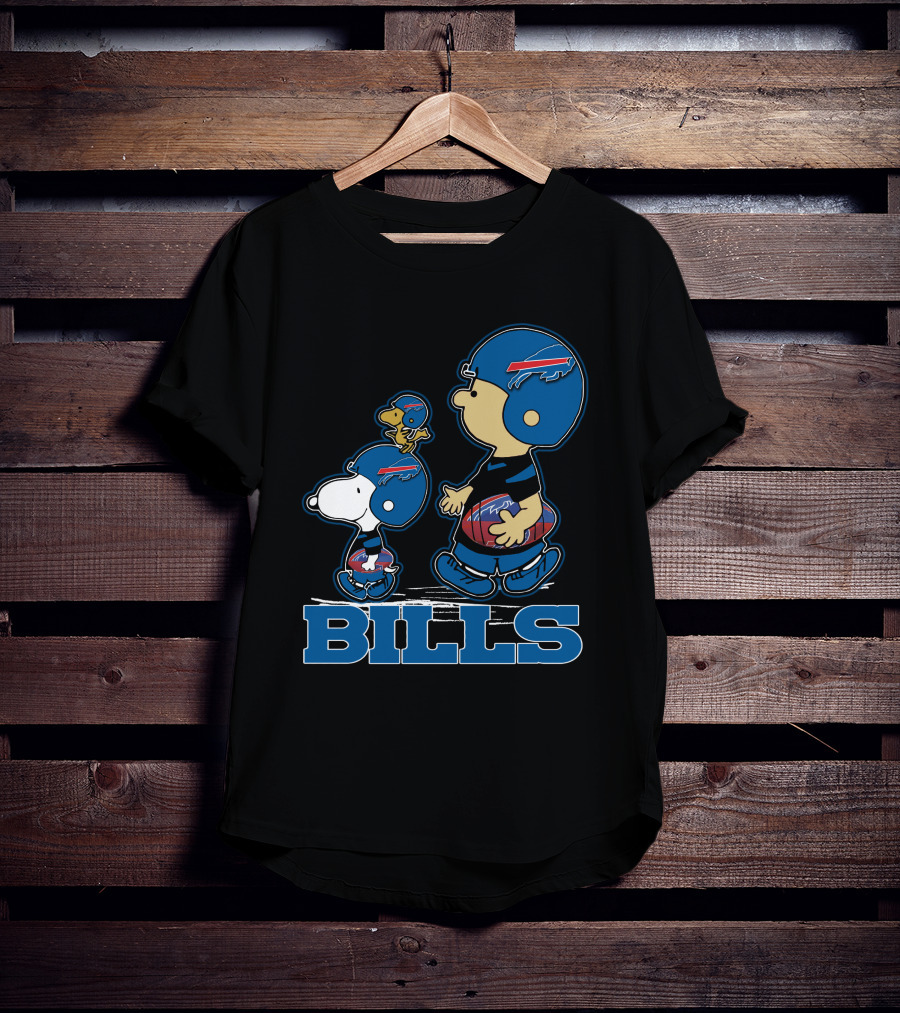 Bills Snpfootball Buffalo Peanuts Characters T-Shirt