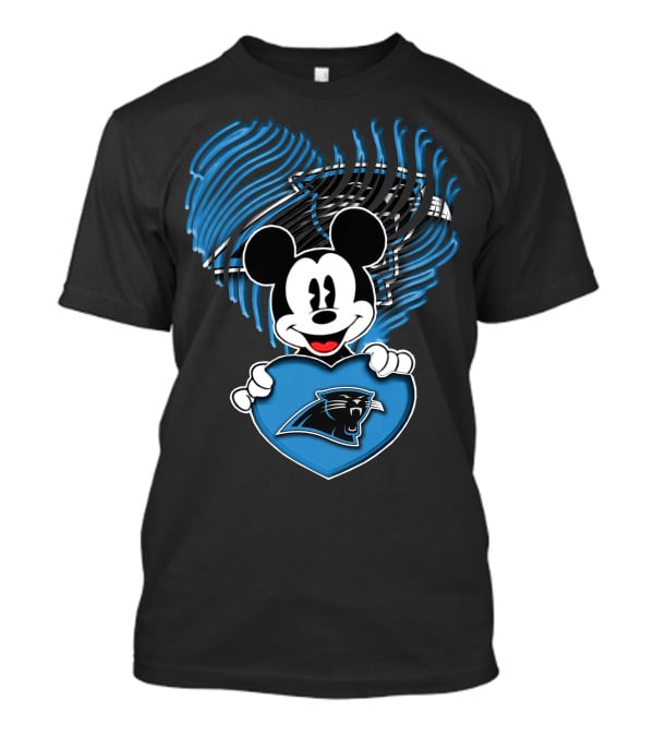 Mick Holding Carolina Panthers Heart T-Shirt
