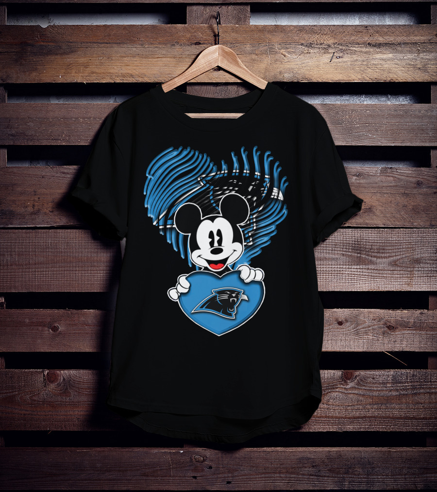 Mick Holding Carolina Panthers Heart T-Shirt