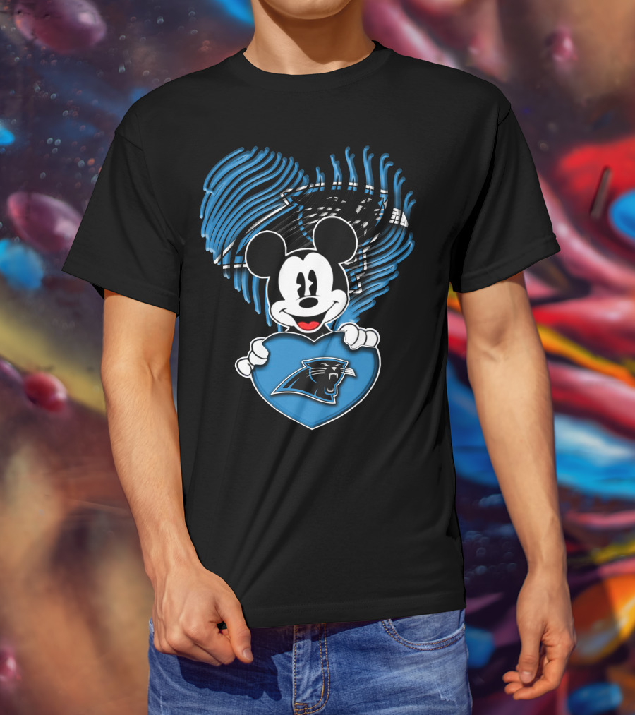 Mick Holding Carolina Panthers Heart T-Shirt