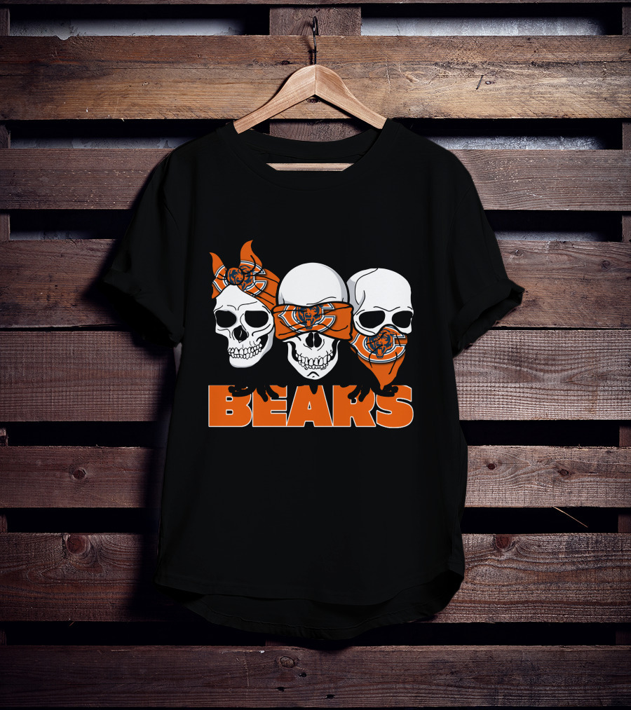 3 Skull BEARS Bandana Trio T-Shirt