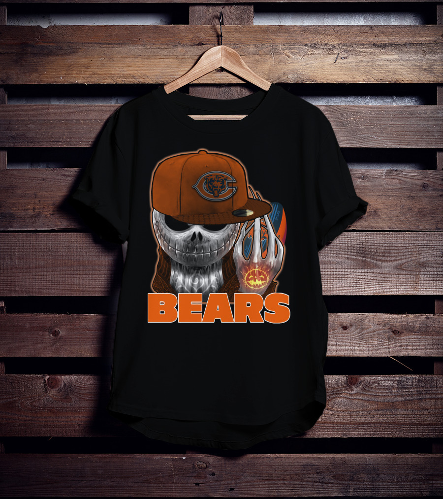 Jackskull Chicago Bears Halloween Fan Gear T-Shirt