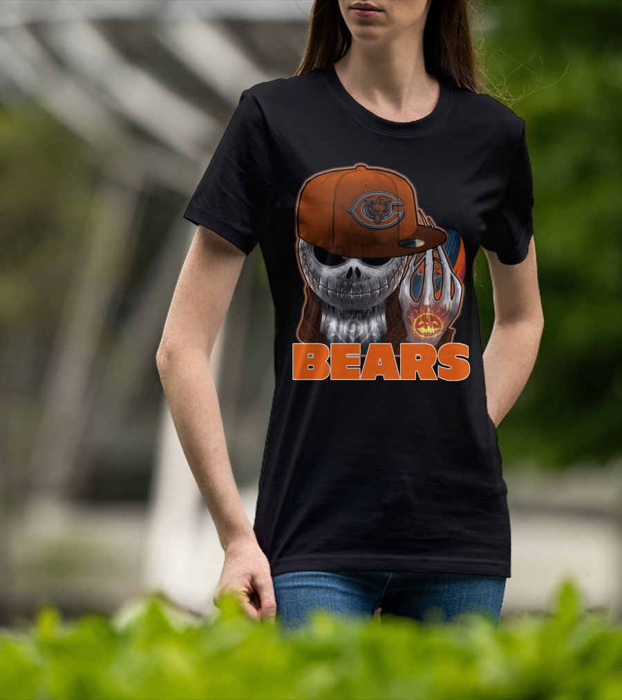 Jackskull Chicago Bears Halloween Fan Gear T-Shirt