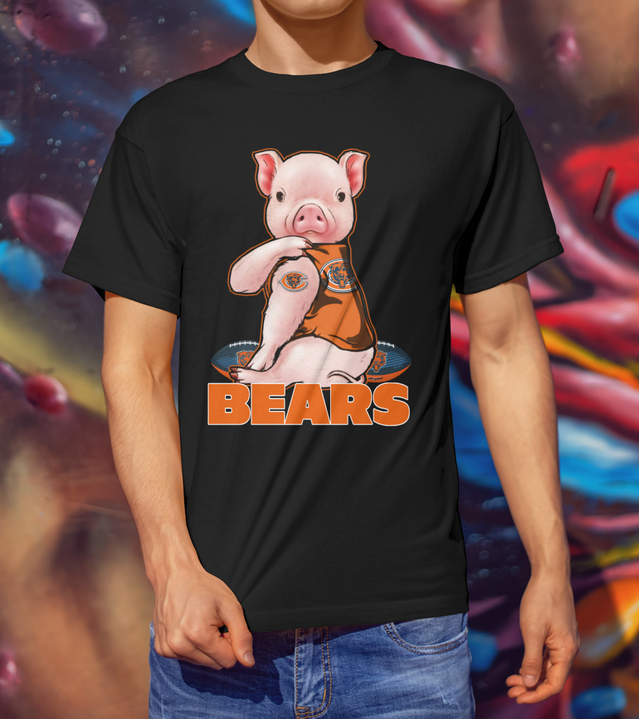 Pig BEARS Football T-Shirt