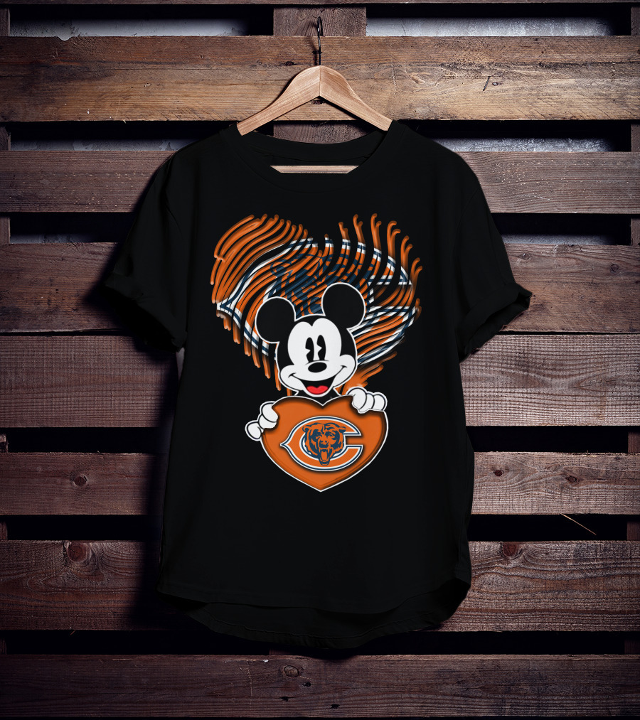 Mick And Heart Shaped Chicago Bears T-Shirt