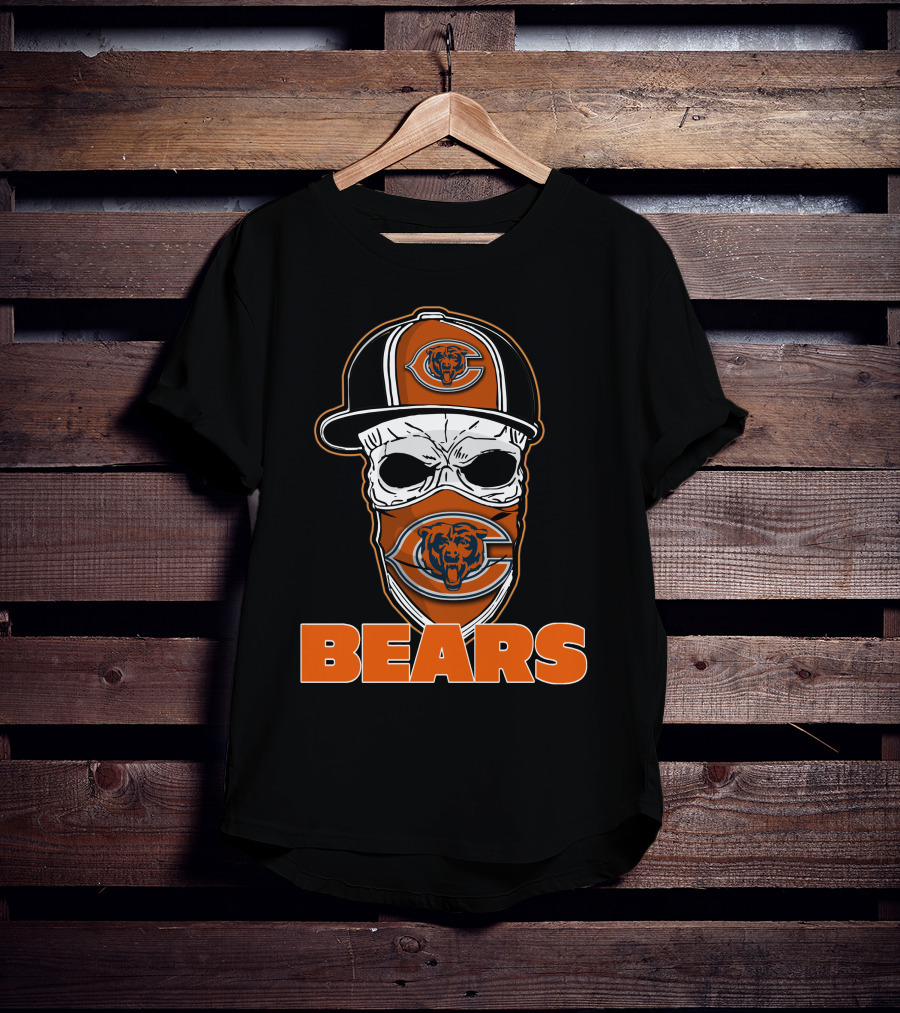 Chicago Bears Skull Hat Bears Fan T-Shirt
