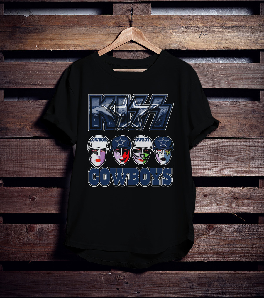 Kiss Cowboys Dallas Football Faces T-Shirt