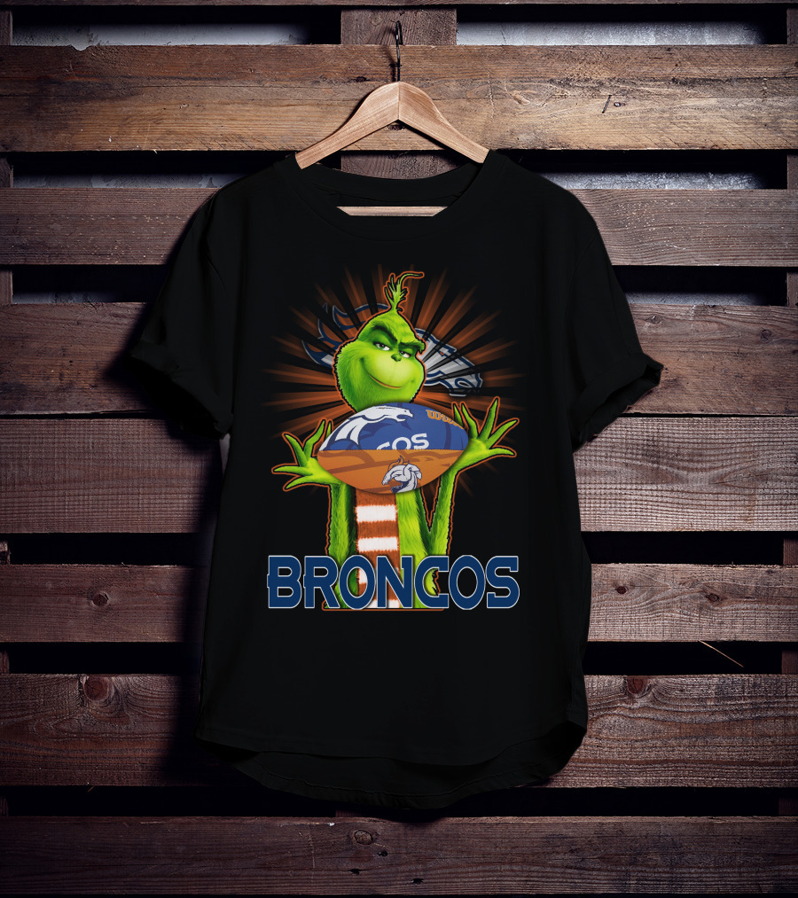 Grinch Broncos Football Denver Broncos Fandom T-Shirt