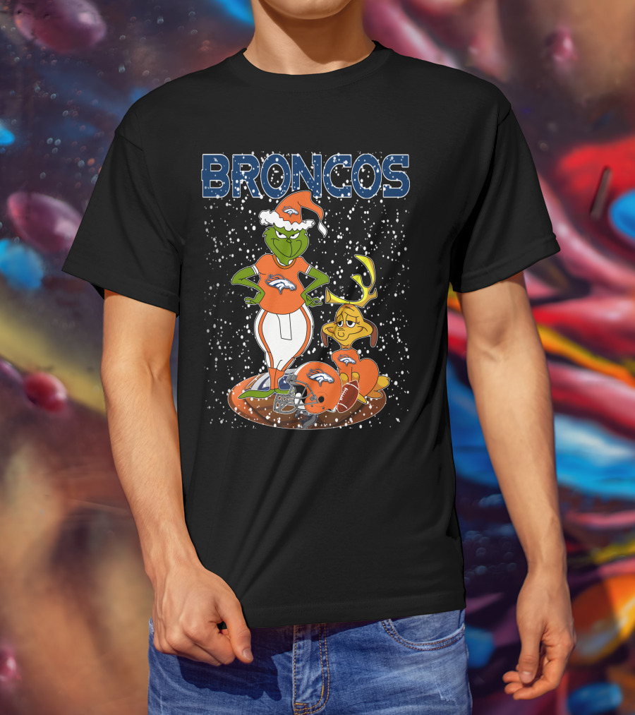 Grinchxmas DENVER BRONCOS Holiday Spirit MaxNFL T-Shirt
