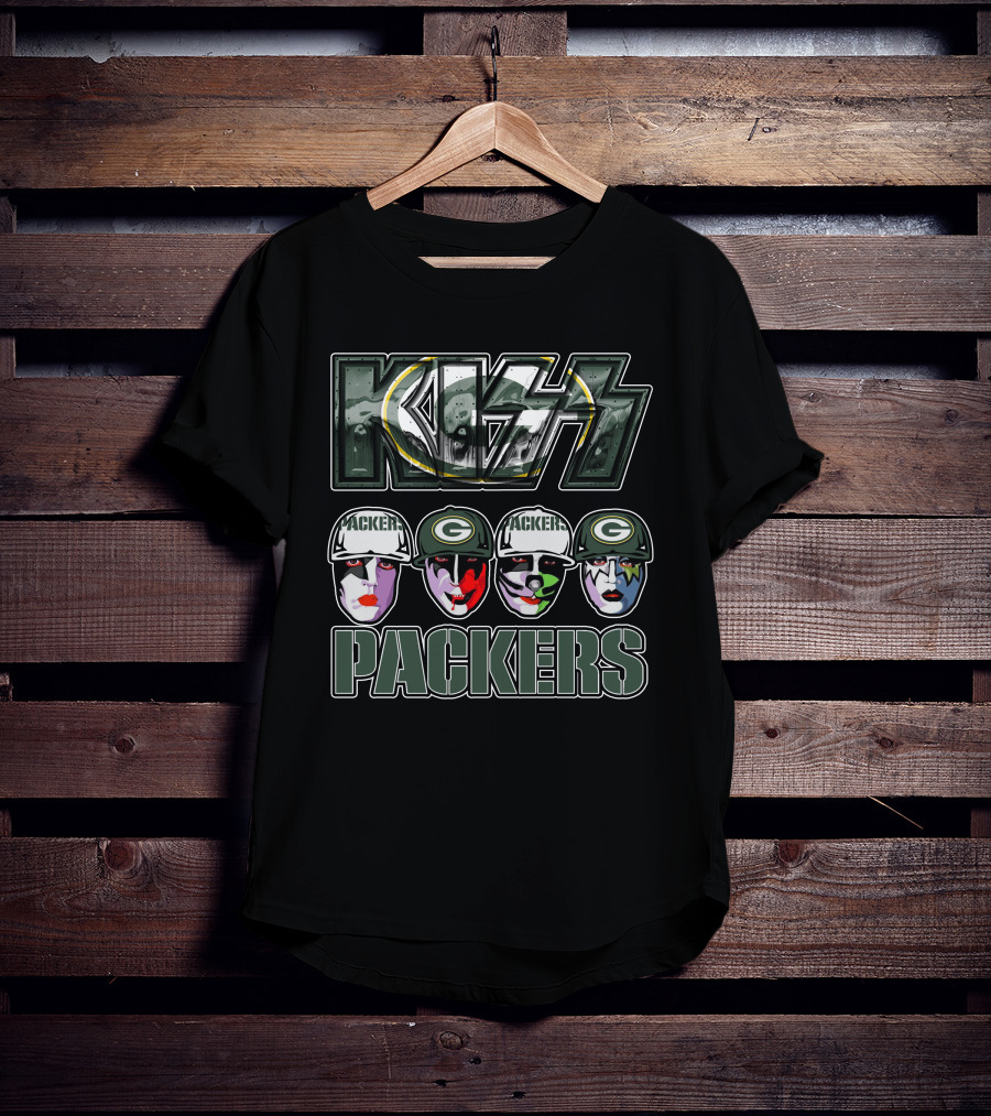 KISS Packers Green Bay Fans Facepaint T-Shirt