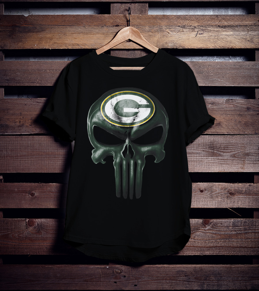 Skull Green Bay Packers T-Shirt