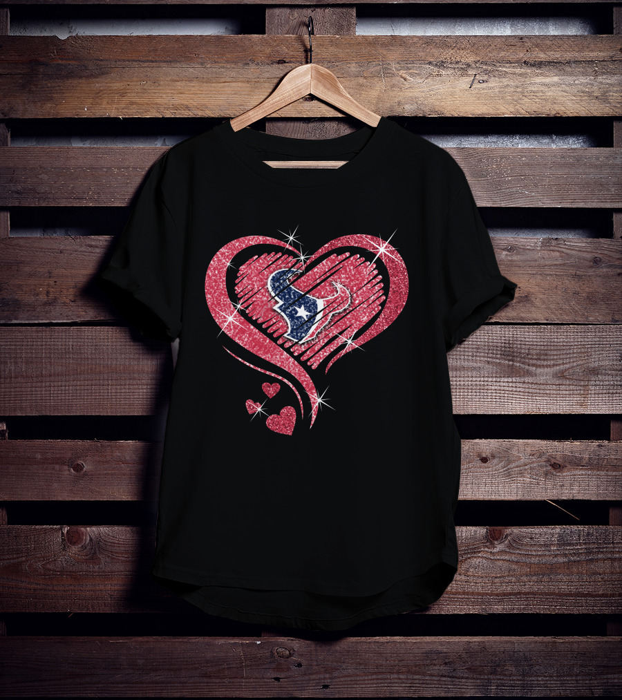 Heart Diamond Houston Texans T-Shirt