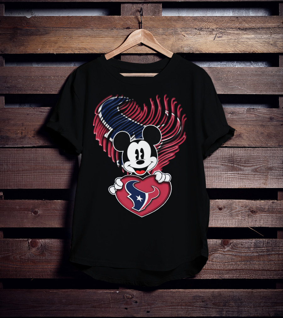 Mick Houston Texans Heart T-Shirt
