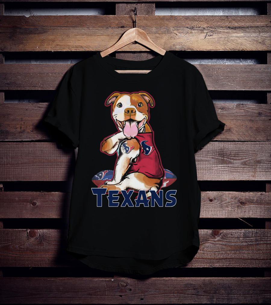 Texans Pitbull Football Team Spirit T-Shirt