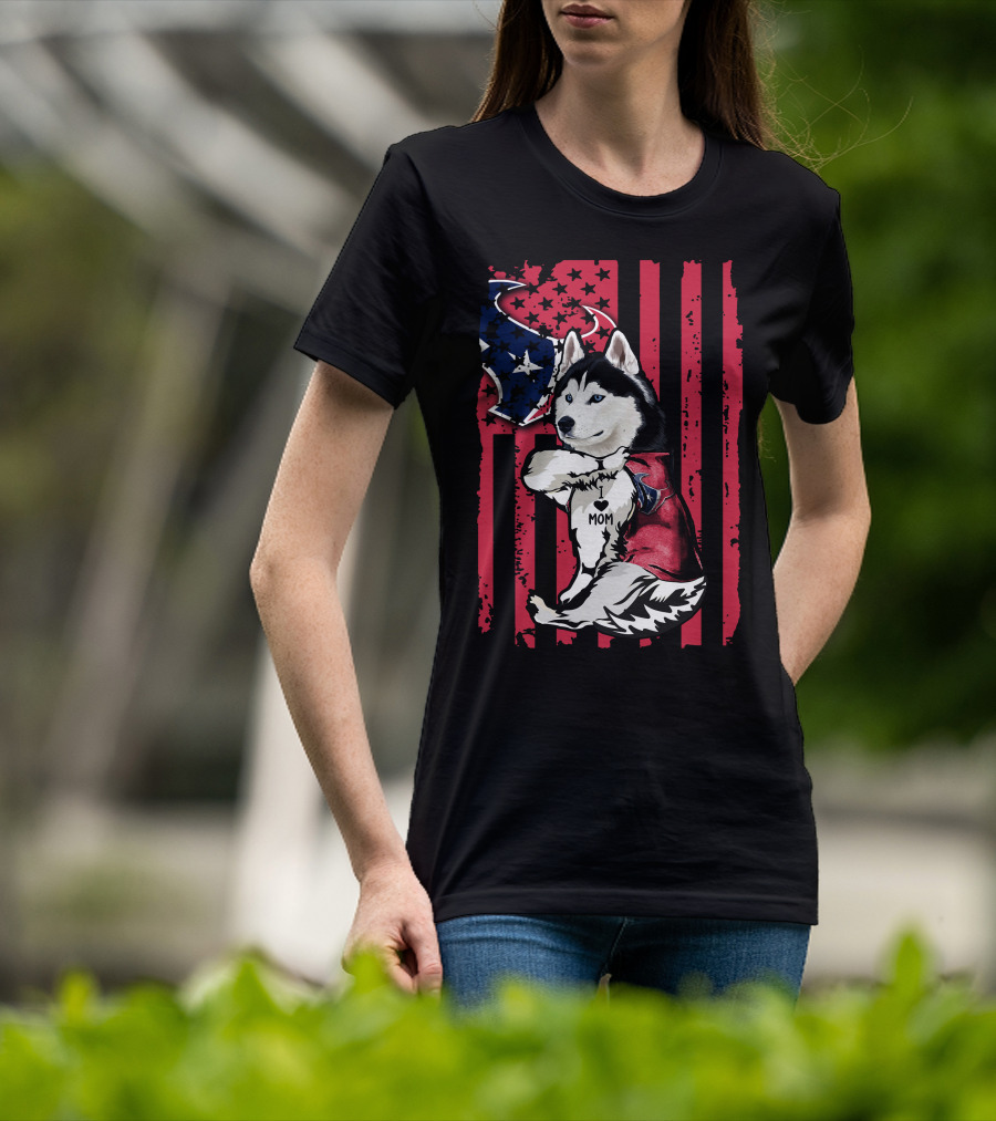 Siberian Husky Mom I Love Houston Texans T-Shirt
