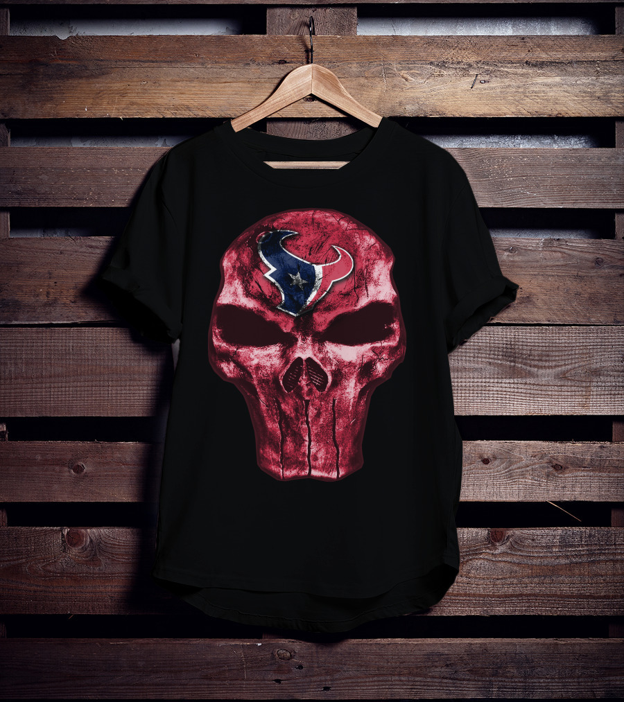 Skull Houston Texans T-Shirt
