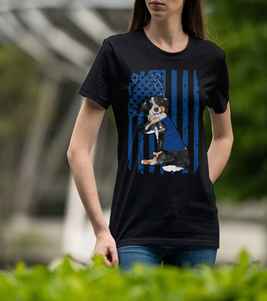 I Mom Border Collie Indianapolis Colts T-Shirt