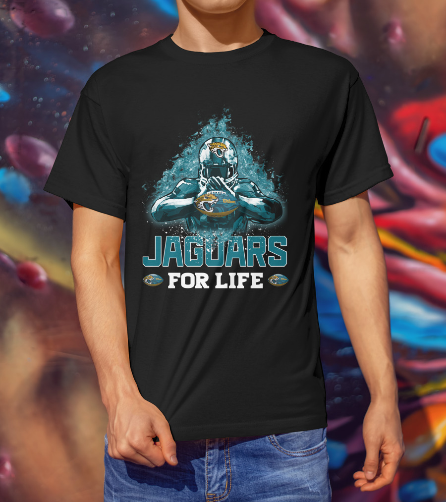 Jaguars For Life Jacksonville Jaguars Football Helmet T-Shirt